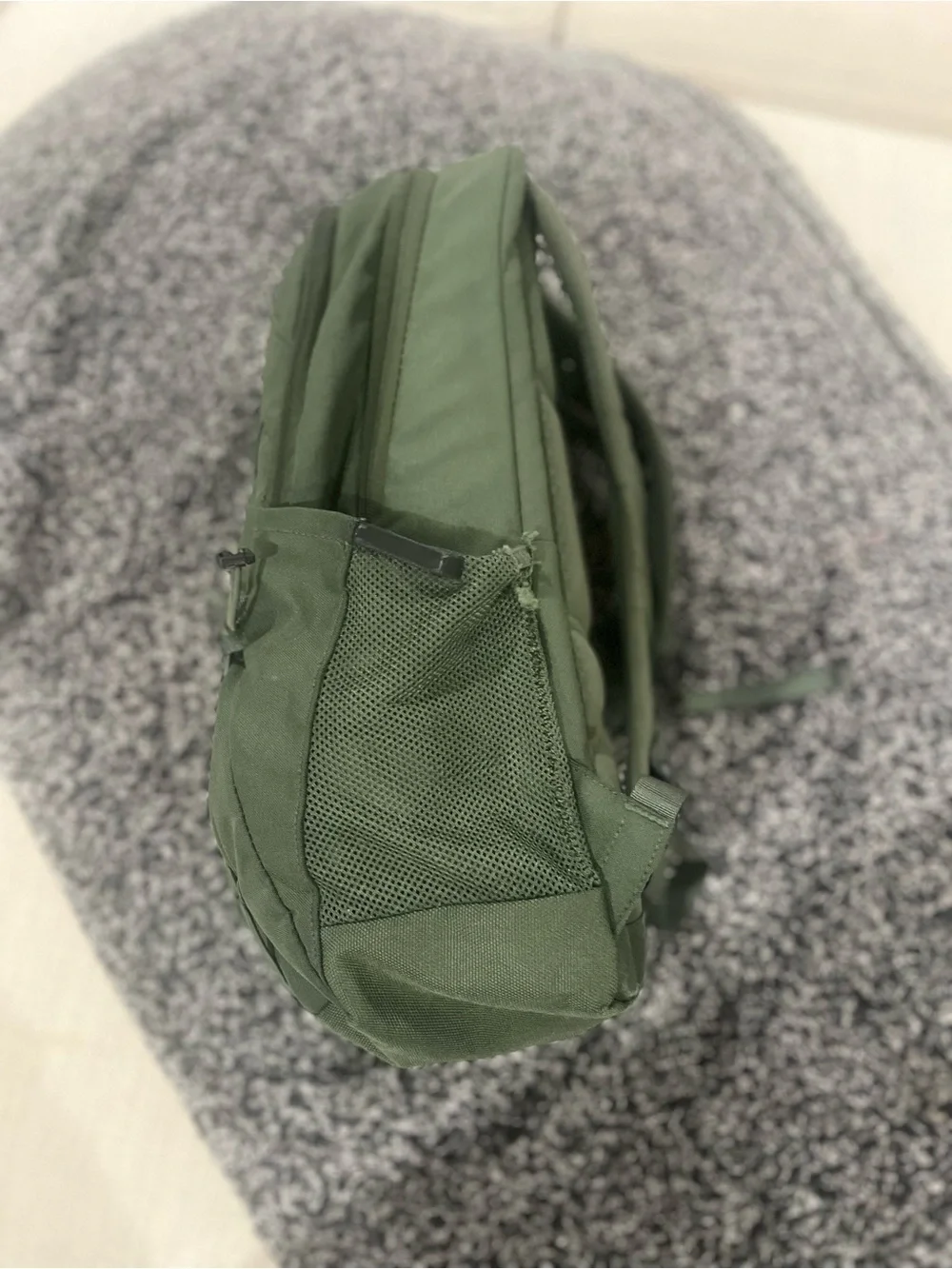 The North Face Jester Backpack in Dark Green with White Logo